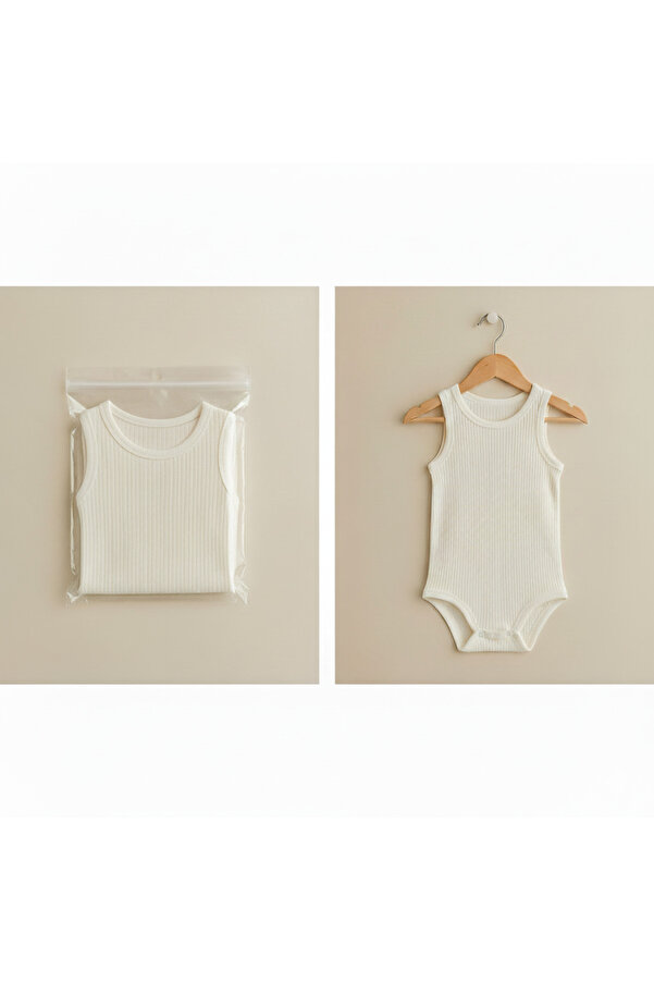 MİNİLOPPOO Bebek Bady Zıbın Atlet Sıfır Kol ( Body -badi )