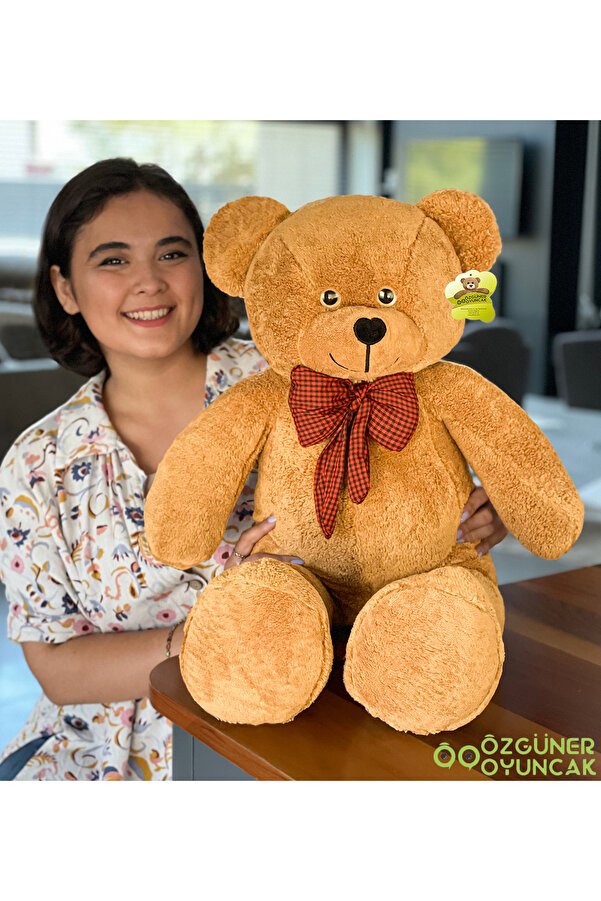 Özgüner Oyuncak 102 Papyonlu Büyük Ayıcık (%100 YERLİ) Kahve