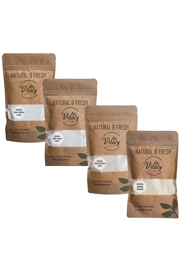 Vitaly Gurme Bebek Maması Hazırlama Seti 🌾 İrmik, Pirinç, Buğday ve Yulaf Unu – Doğal +6 Ay Ek Gıda