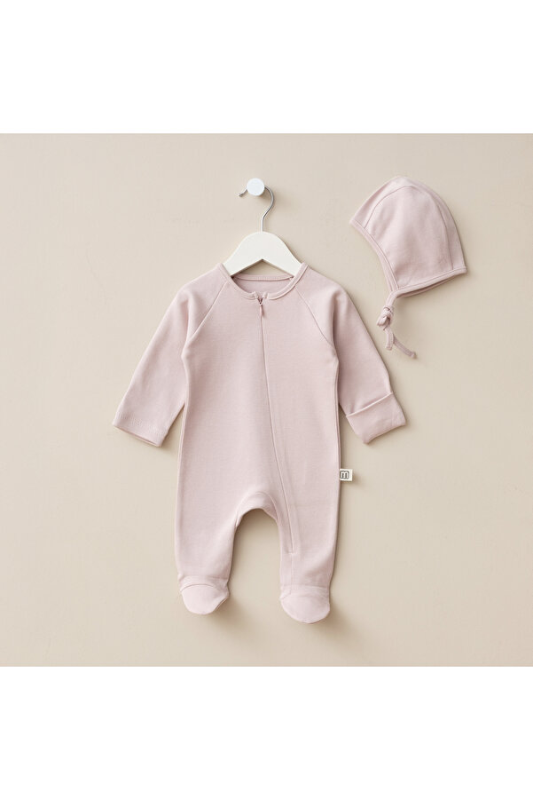 Minimus Yeni Doğan Kız ve Erkek Bebek Pamuklu Fermuarlı Tulum Set Hastane Çıkışı Özel Gün Hediye Takım