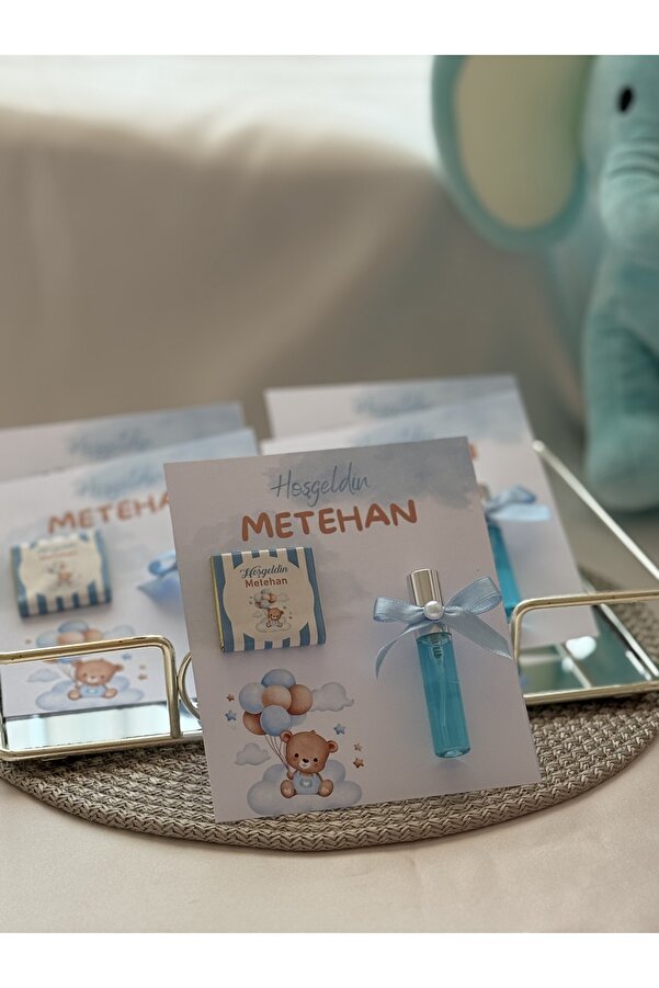 Puffybaby Yenidoğan 15 Adet Hediyelik Kolonya Ve Çikolata İkili Set