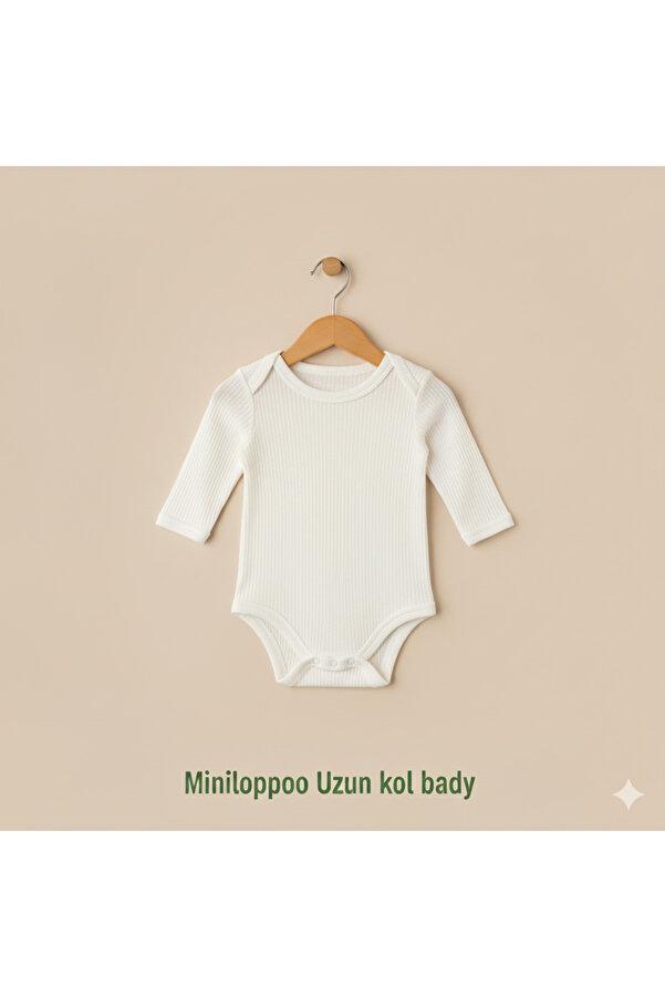 MİNİLOPPOO Bebek Bady Uzun Kol (BODY BADİ)