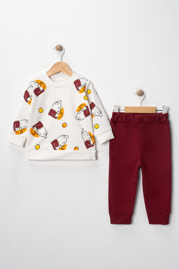 Pırlanta baby Bebek Pamuklu Winnie Baskılı Pijama Takımı - 0-24 Ay