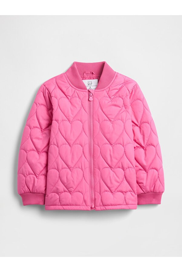 GAP Kız Bebek Pembe ColdControl Kapitone Bomber Ceket