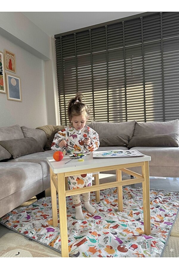 yorni 3-6 Yaş, Zoo, Sıvı Geçirmez, Makinede Yıkanabilir, Uzun Kollu Çocuk Faaliyet, Aktivite Boyama Önlüğü