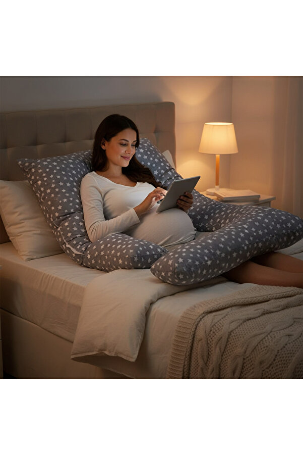 OMZ Tüm Vücut Destekli Lüks Jumbo Boy Hamile Yastığı