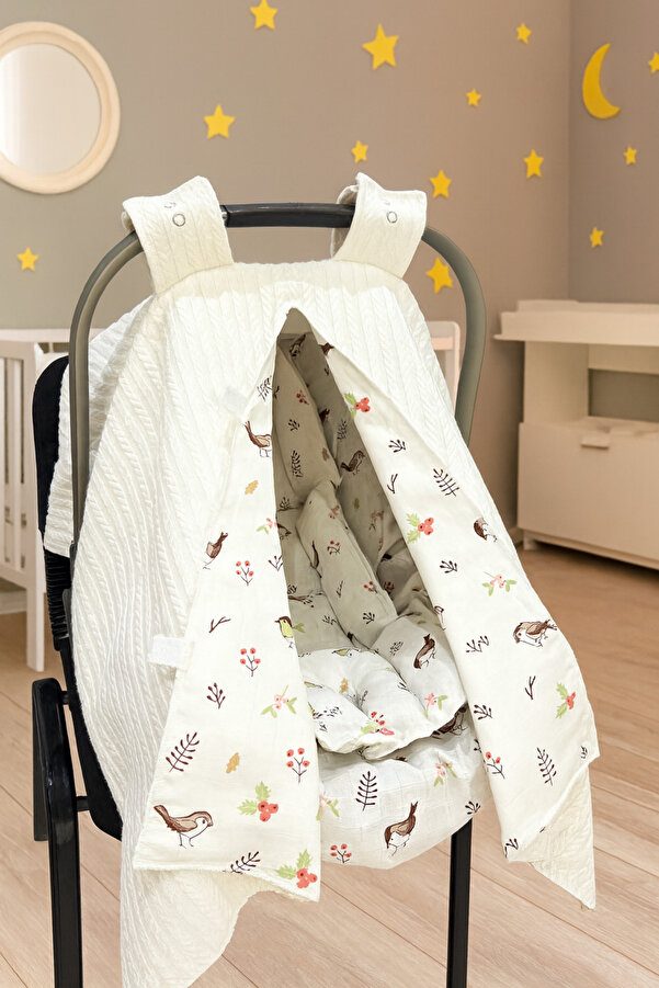 FG Store %100 Pamuk Çift Katlı Örgü Pike/Müslin Puset örtüsü, minderi ve kılıfı