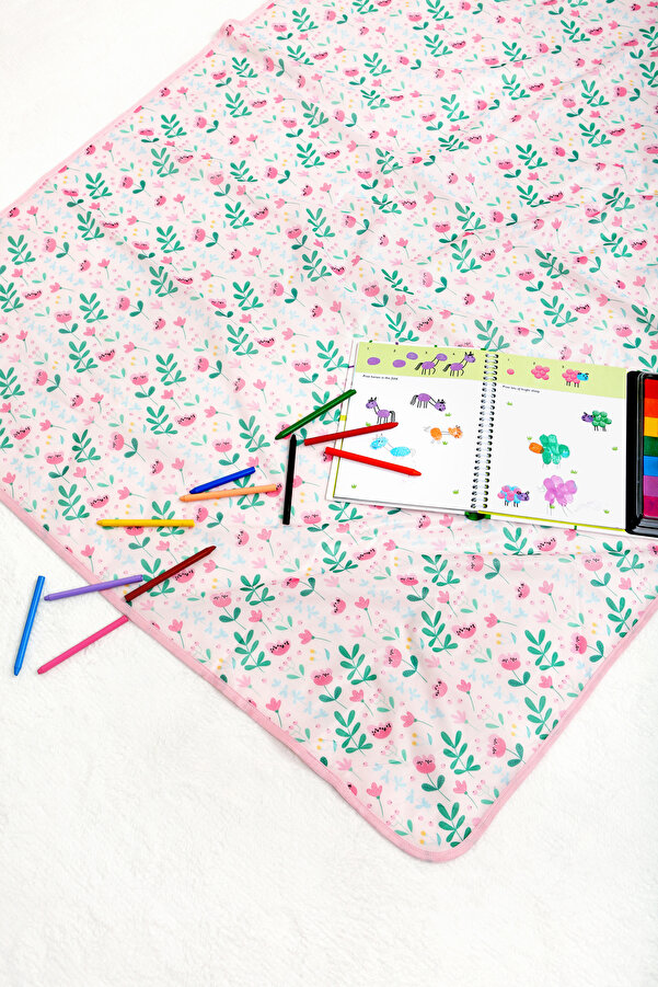 HAMUR Proof Sıvı Geçirmez Etkinlik Aktivite Halı Örtüsü Örtüsü Çok Amaçlı Bebek Çocuk Oyun Matı Flowy