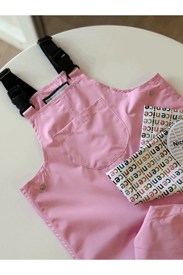 NiceKids Yağmur Tulumu Çocuk/ Pink (Islak Kuru Çantası Hediyeli)