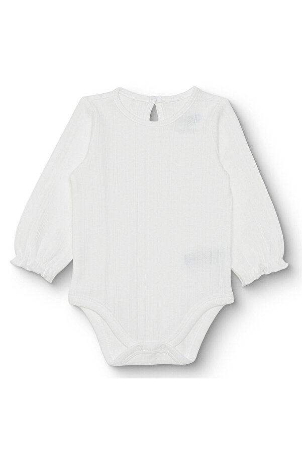 ebebek Hello Baby HelloBaby Kız Bebek Uzun Kol Body Jakar Örme Bisiklet Yaka Uzun Kol