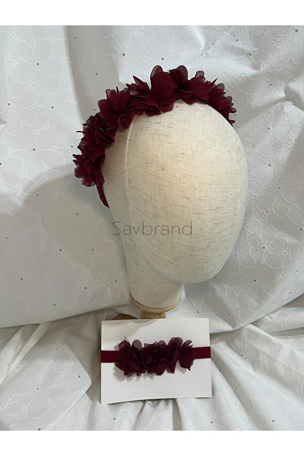 SavBrand Trendy Anne Kız Saç Aksesuarı Seti - Bebek Bandı + Kadın Tacı