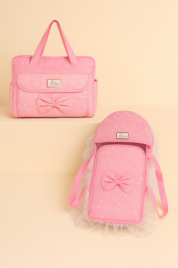 Rain Baby Bebek Taşıma Seti Anne Bebek Çantası ve Portatif Bebek Yatağı