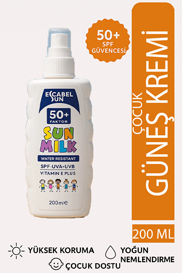 Escabel Sun Çocuk Güneş Kremi 50 Spf Bebek Ve Çocuk Için Güneş Kremi 200 ml