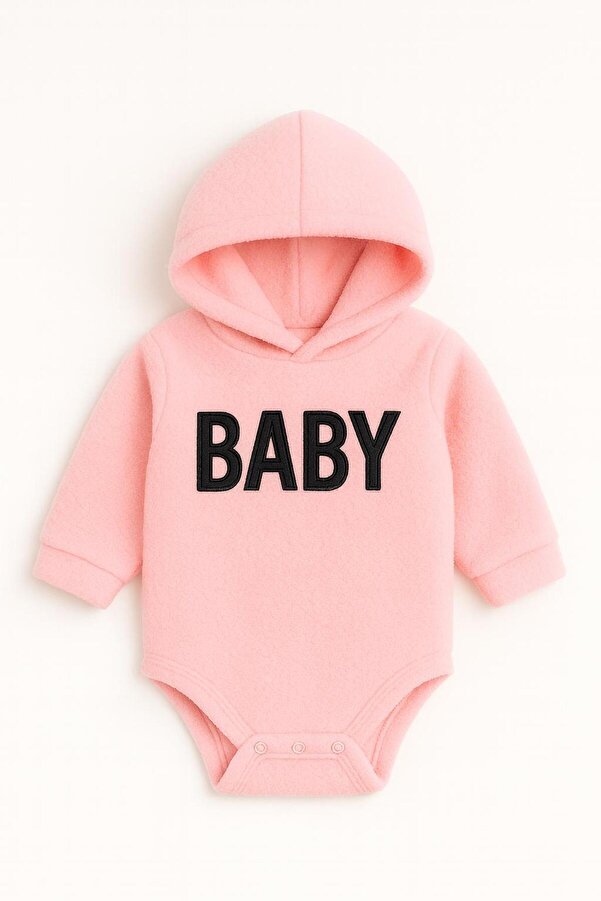 nevrankids Welsoft Bebek Kapüşonlu Polar Body - Pembe