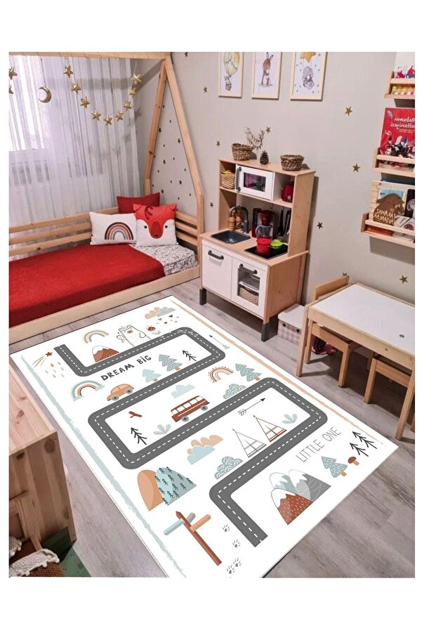 STY Home Trafik Çocuk Oyun Halısı Kaymaz Makinede Yıkanabilir Eğitici Bebek Ve Çocuk Odası Halısı Oyun Matı