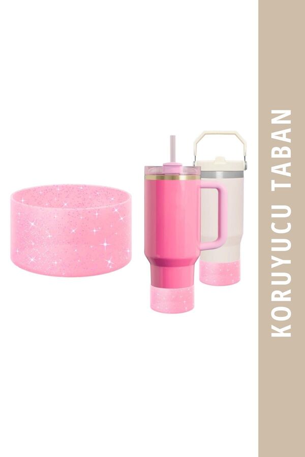 Mamastuff Koruyucu Silikon Altlık Taban - Simli Pembe