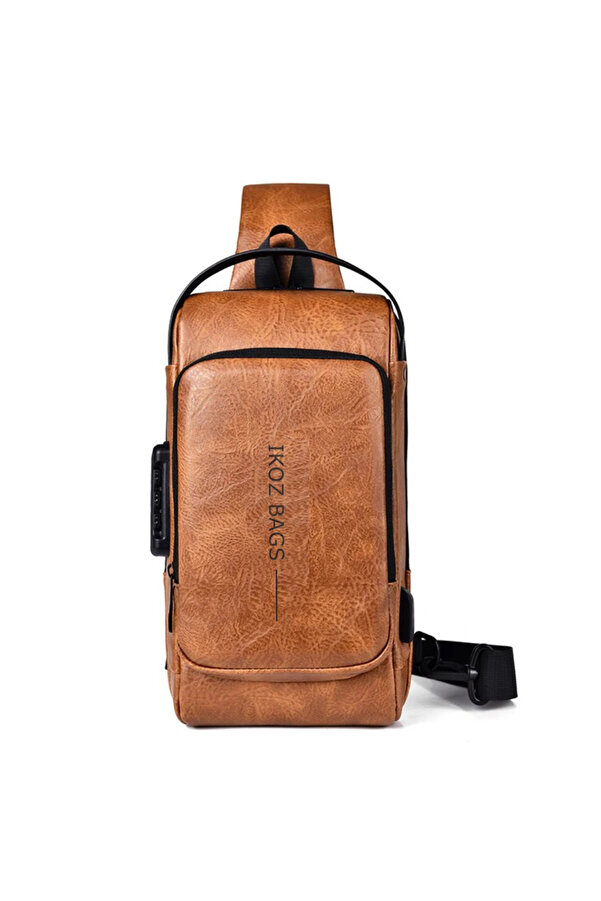 ZAAPPY PU Leather Crossbody Chest Bag with USB Charging Port, Bobo