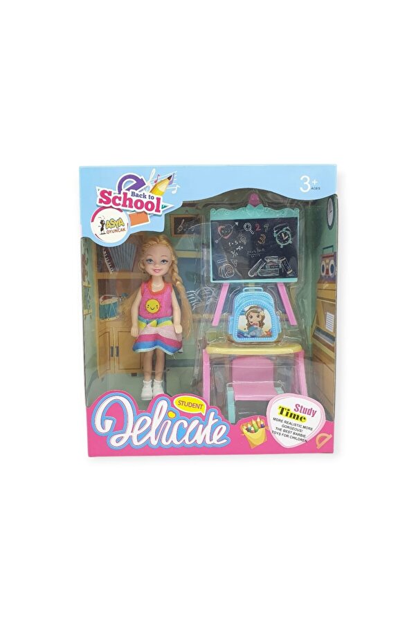 isiltikidsmoda Öğrenme Zamanı - Okul Oyun Seti - A8-21 - Sarışın (Lisinya)