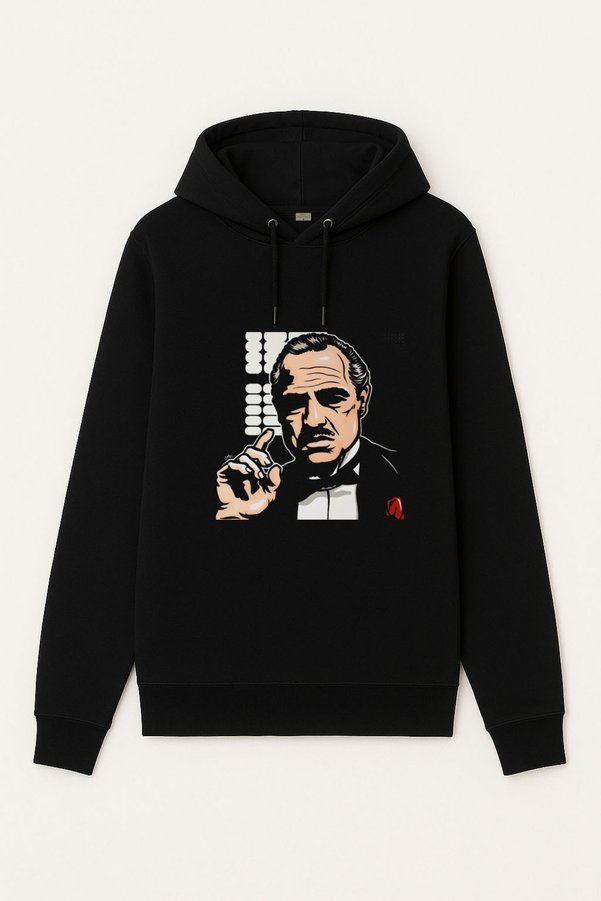 MODA Godfather Dad Printed Adult Black Hooded Hoodie Sweatshirt Hoodie