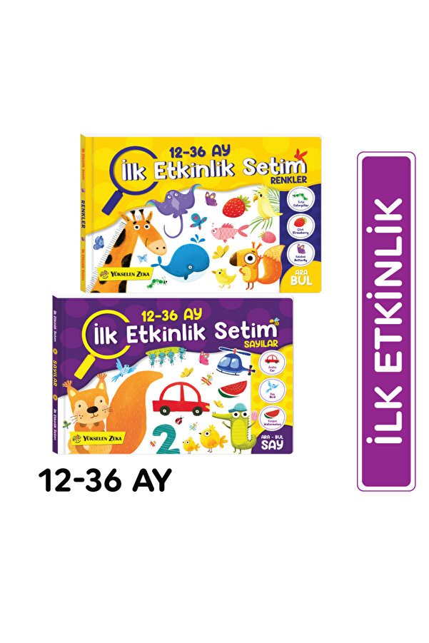 yükselen zeka İlk Etkinlik Kitabım Seti (SAYILAR-RENKLER) (12-36 AY)