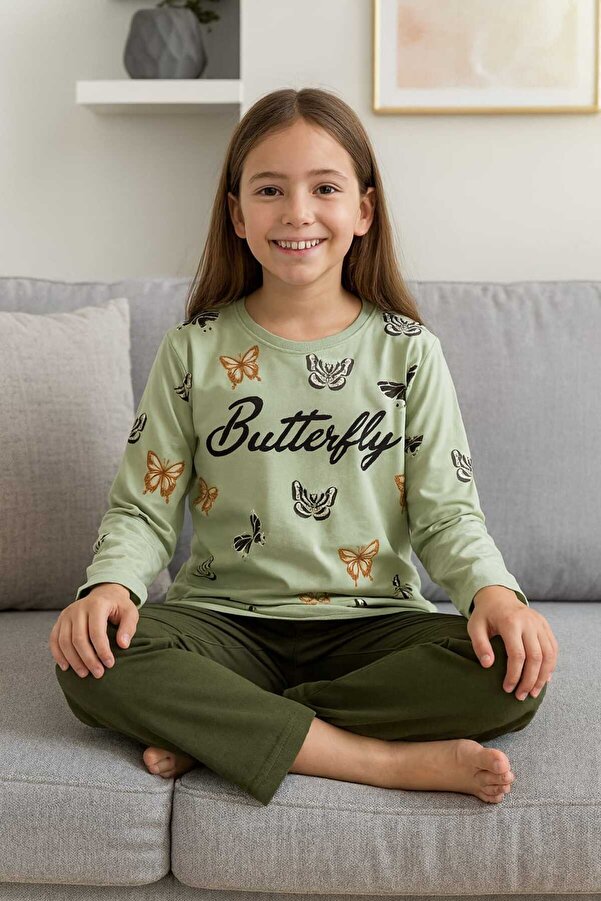 Tenra Kız Çocuk Pijama Takımı %100 Pamuk