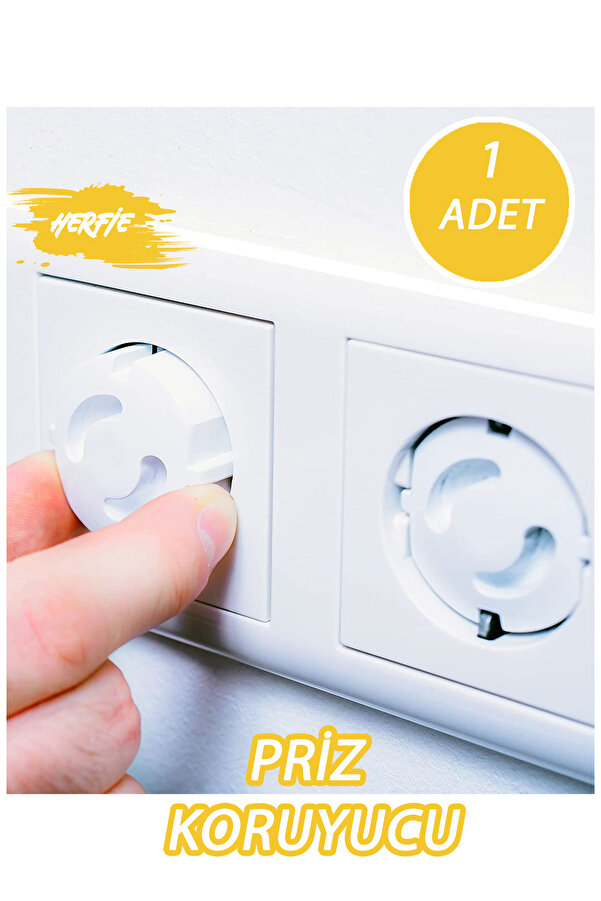 HERFİE 1 Adet Bebek ve Çocuk Güvenliği İçin Priz Kapağı Koruyucu Engelleyici