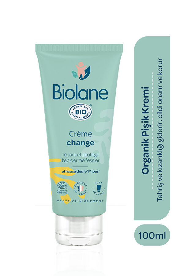 Biolane Bebeklerin Hassas Ciltleri İçin Badem Yağı ve Aloe Vera İçerikli Organik Pişik Kremi 100ml
