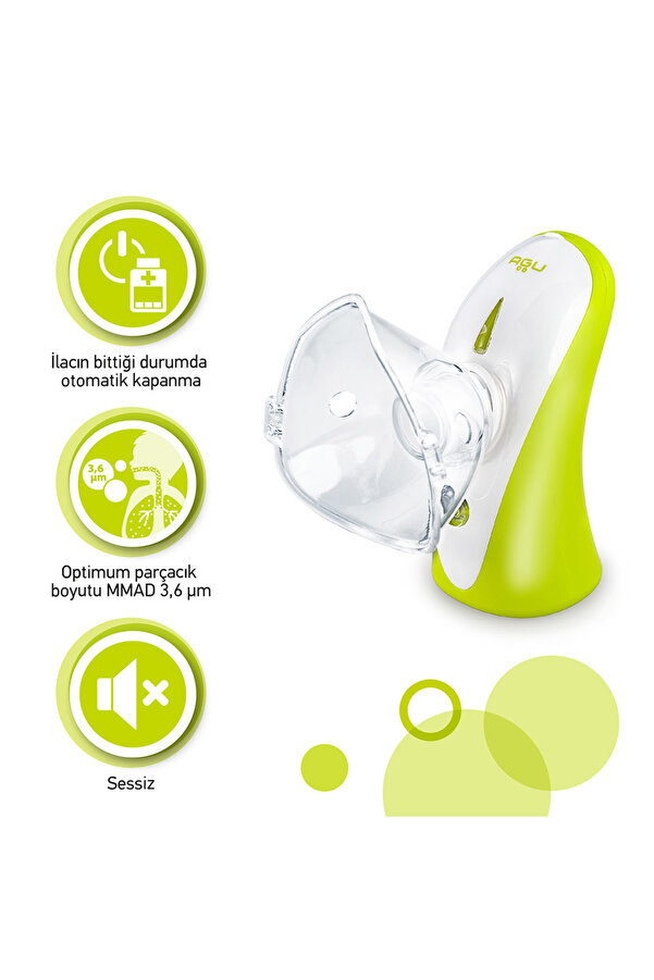 AGU BABY Mesh Nebulizatör N8 | Sessiz & Kompakt Çocuk Solunum Cihazı