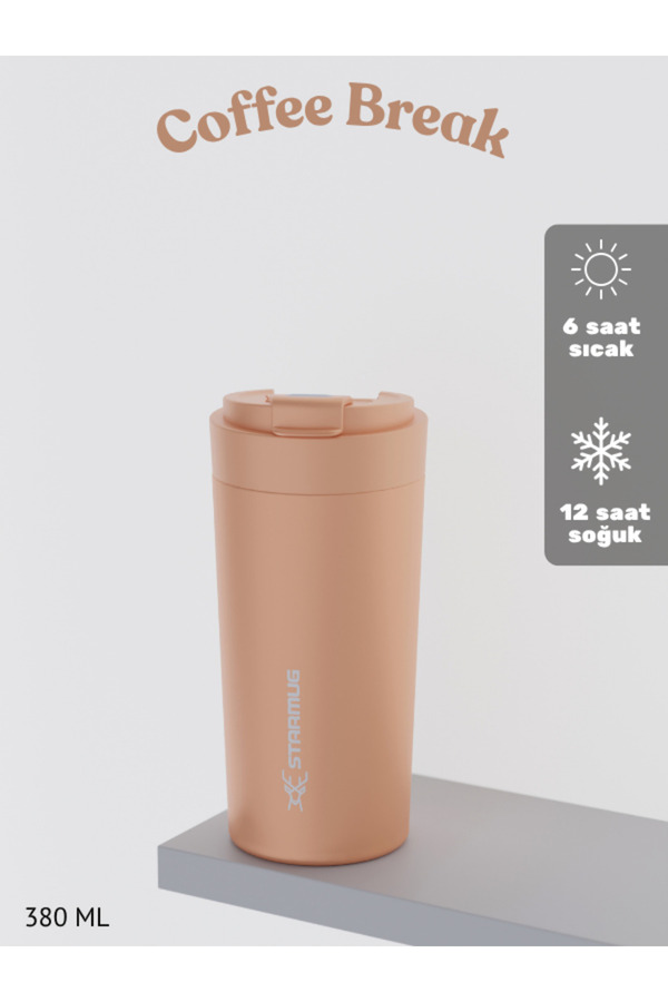Star Termos Soothe 380 ml / 13 Oz Çelik Termos - Pembe