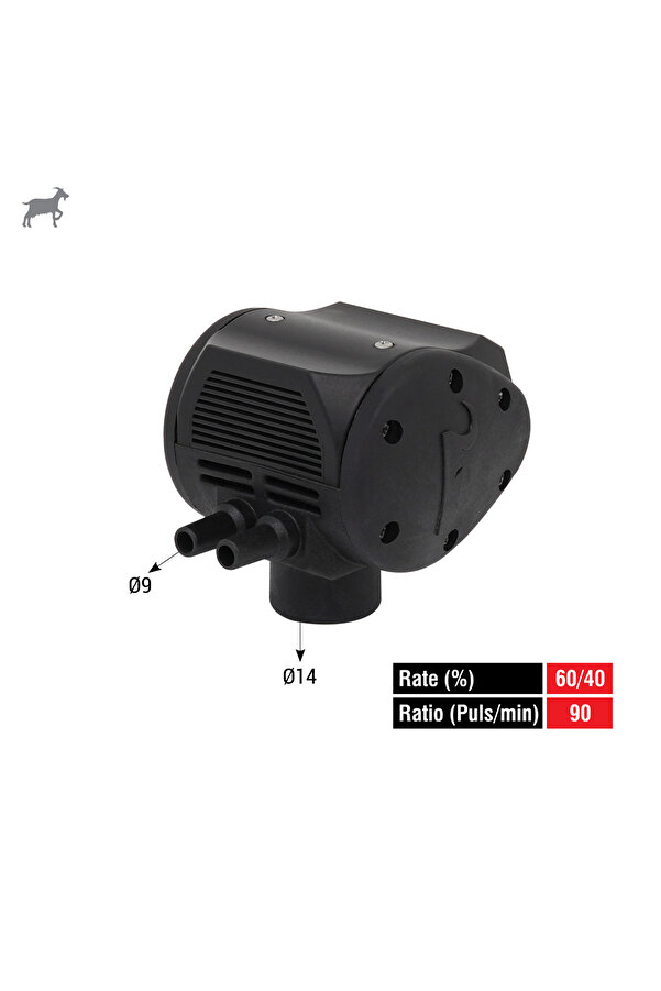 Melasty Süt Sağma Makinesi Keçi Black Pulsatör (60/40-90)