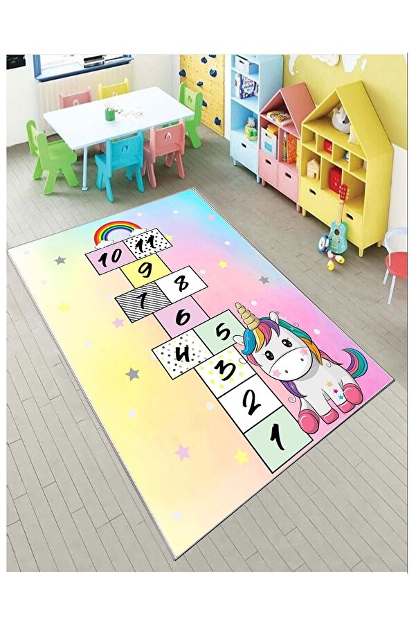 STY Home Seksek Çocuk Oyun Halısı Kaymaz Makinede Yıkanabilir Eğitici Bebek Ve Çocuk Odası Halısı Oyun Matı
