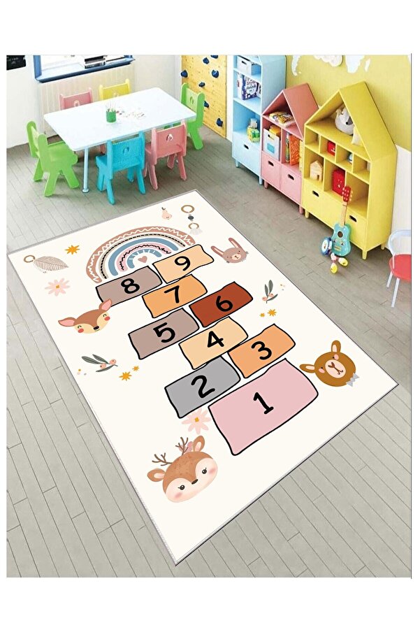 STY Home Seksek Çocuk Oyun Halısı Kaymaz Makinede Yıkanabilir Eğitici Bebek Ve Çocuk Odası Halısı Oyun Matı