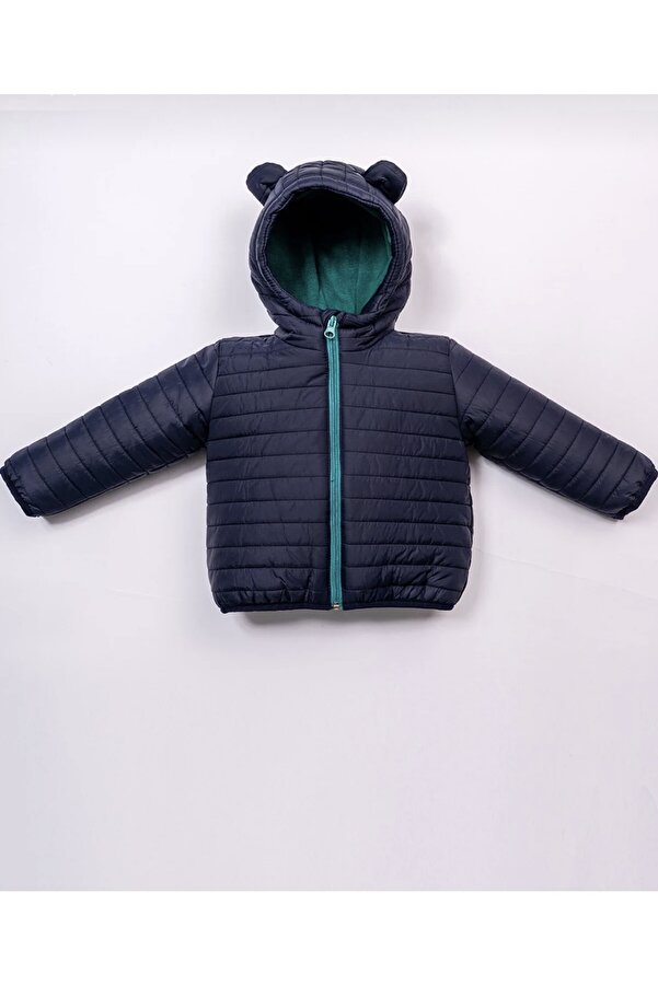 Verscon Unisex Kulak Detaylı Kapüşonlu Bebek Montu – Şişme Kışlık Ceket, Sıcak Tutan Dış Giyim