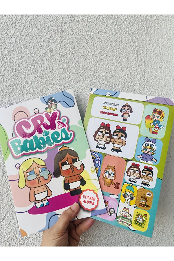 synshop Cry Baby Ağlayan Bebek Sticker Etiket Çıkatma Defteri Albümü 16 Sayfa 208 adet