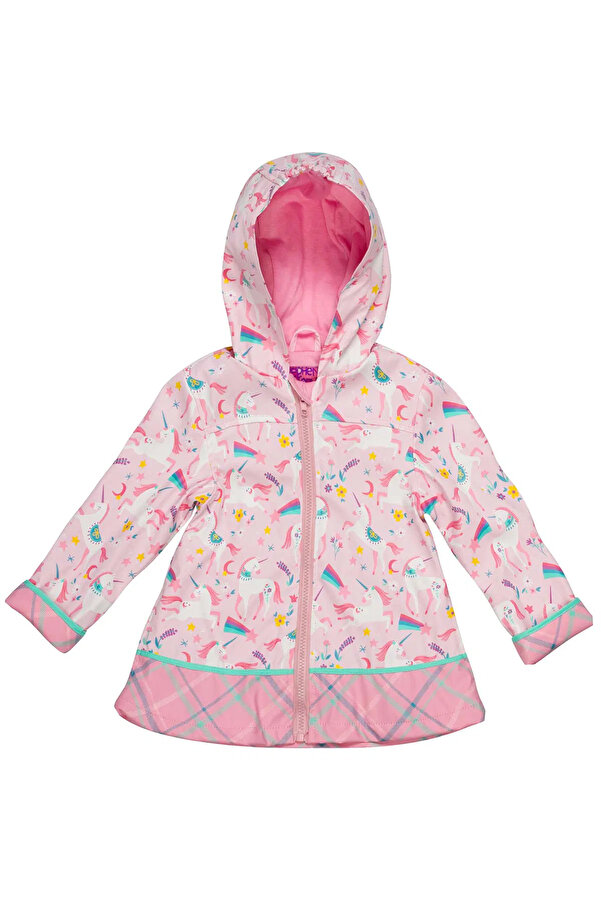 Stephen Joseph Kız Çocuk Unicorn Kapişonlu, Astarlı Poliüretan Yağmurluk