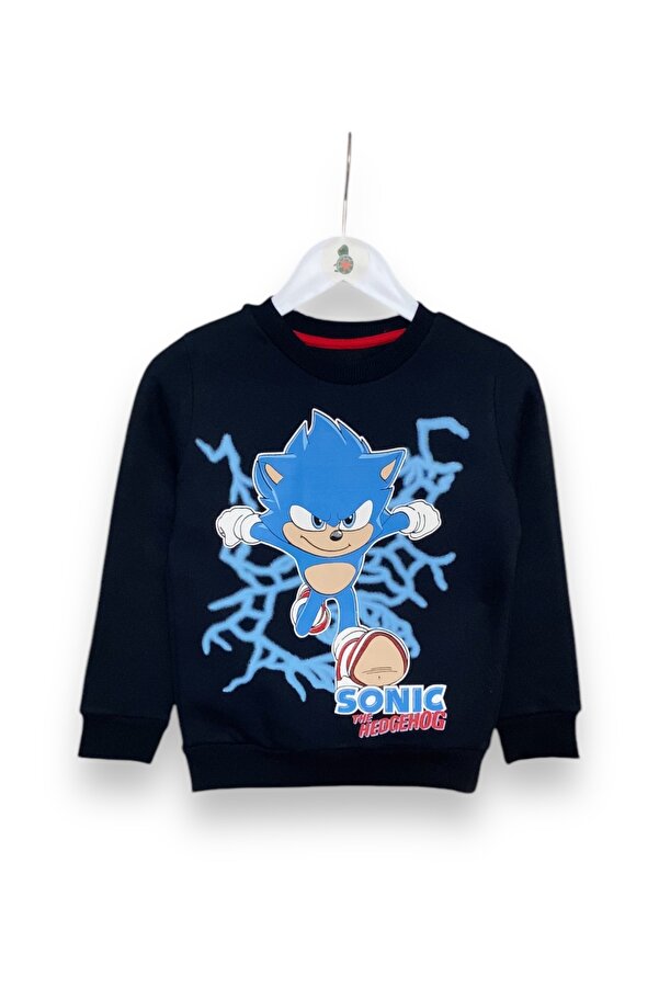 LİTTLE TORTOİSE ERKEK ÇOCUK SONİC BASKILI ŞARDONLU SWEATSHİRT