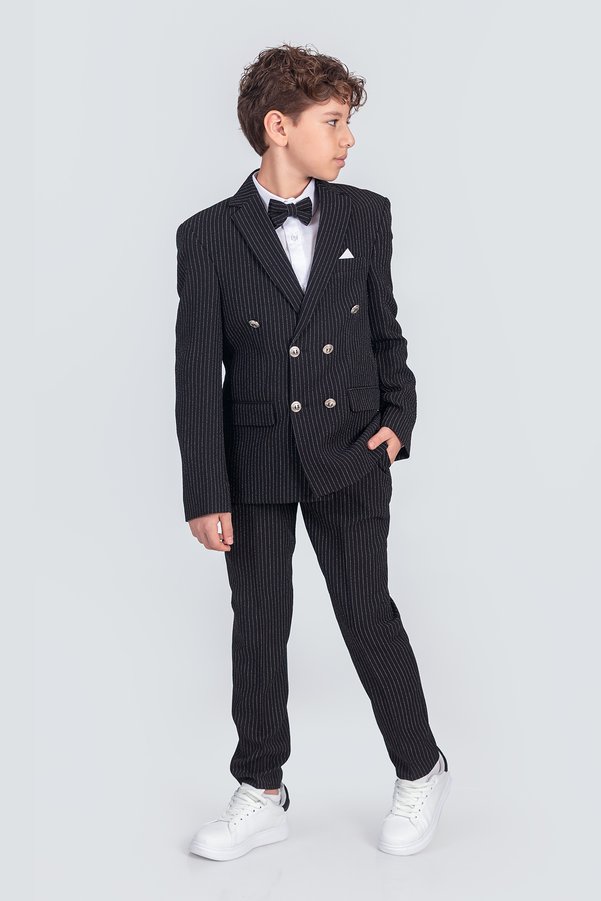 Zaziko Kids Boy's Striped Jacket Shirt Pants Bow Tie Suit Te.1001Y