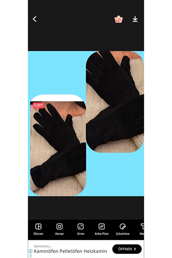 TONTİŞLER BEBEK VE ÇOCUK GİYİM Kadın siyah polar eldiven 2(İki) adet kışlık,hediyelik