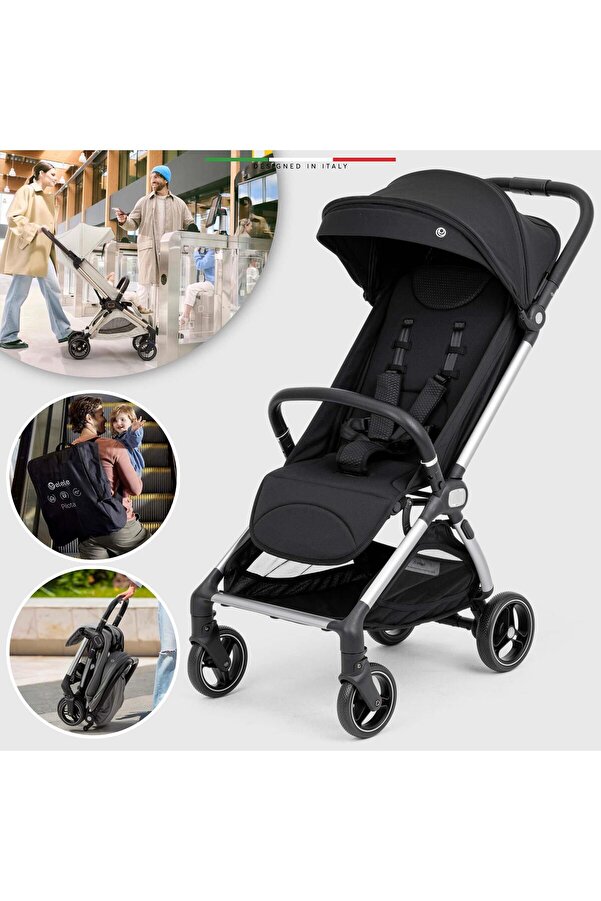 Elele Pilota Premium Kabin Tipi Bebek Arabası Siyah