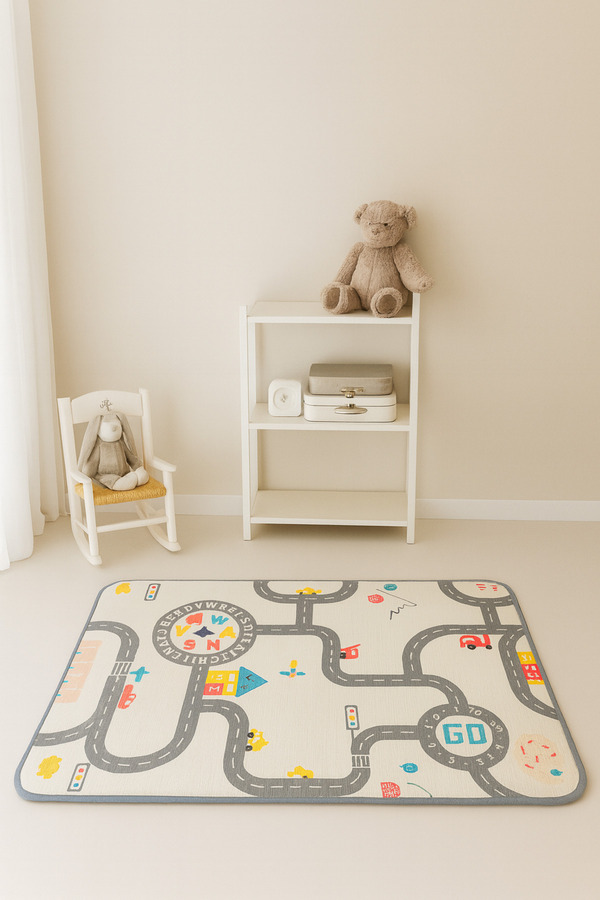 Urrenn MiniWorld Serisi Çocuk Bebek Oyun Matı Halısı - Özel Ekonomik Bütçe Dostu Ölçü 140x100cm