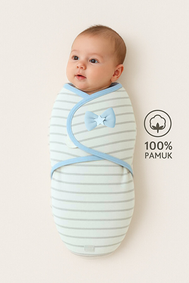 Mimocan 0-4 Ay Bebek İçin %100 Pamuk Kundak, Cırt Cırtlı, Yumuşak Penye Kumaş, Nefes Alan Kumas