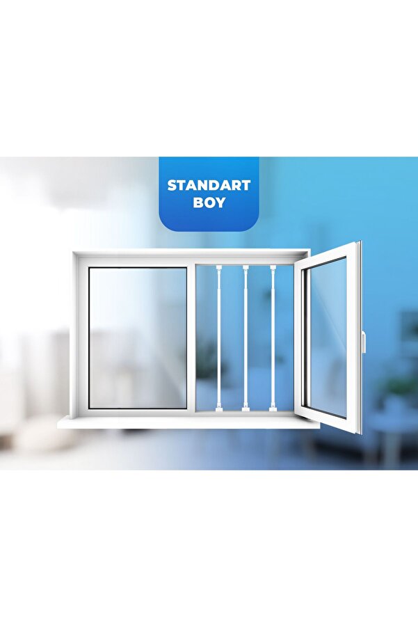 Erol Pencere Güvenlik Bariyeri 80 Cm-130 Cm Arasında Uzayıp Kısalan Korkuluk