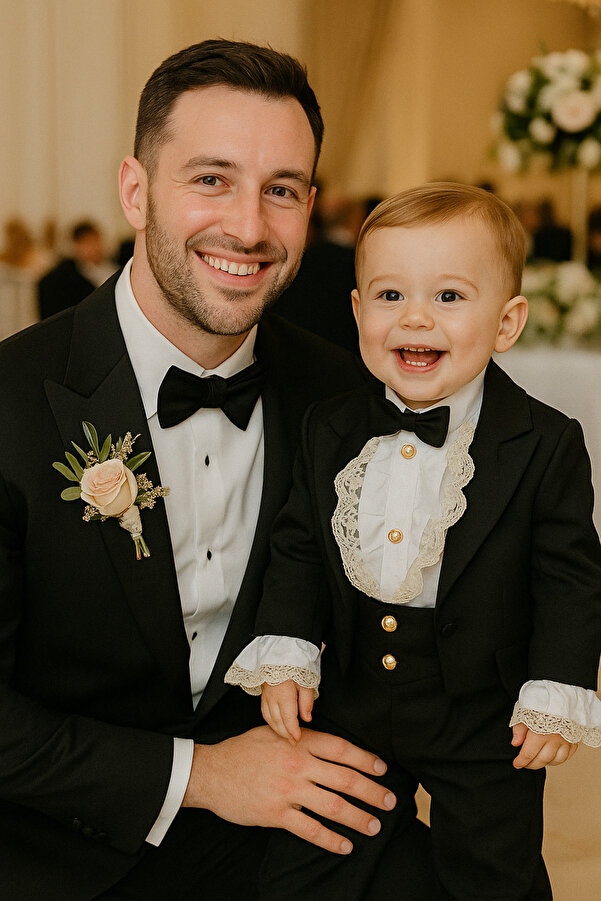 Tozpembebaby Siyah Frak Takimi- Dogumgunu Kostumu- Prens Takimi- Mevlut Takimi