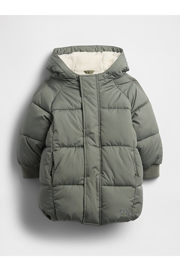 GAP Erkek Bebek Yeşil Heavyweight Puffer Şişme Mont