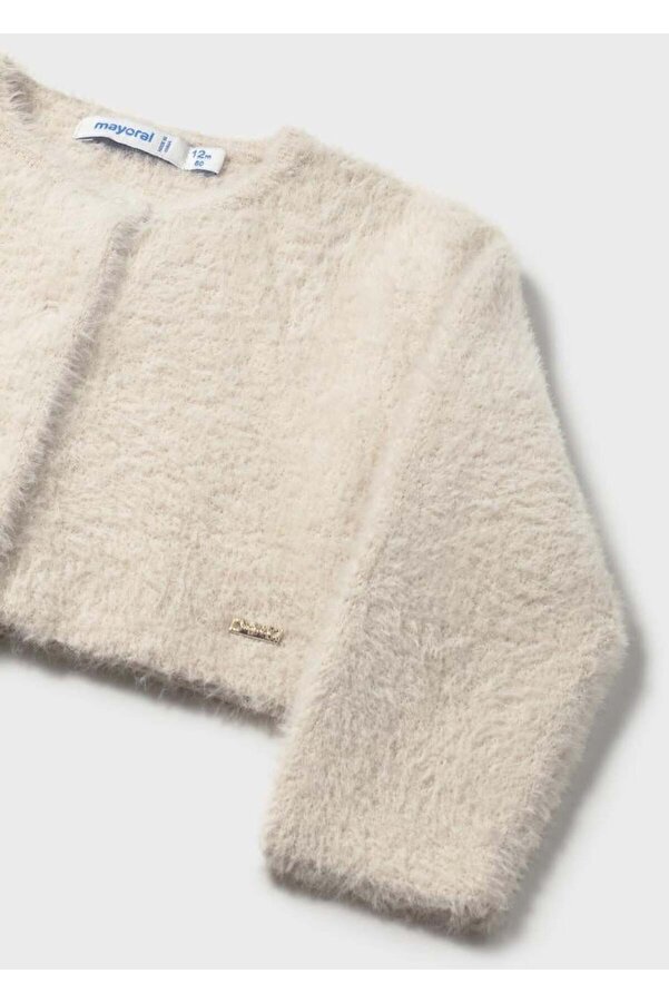 Mayoral Tüylü Bebe Hırka - Bej