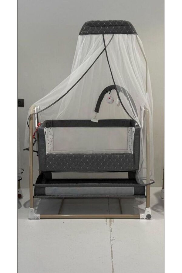 ÖYKÜ BEBEK DUNYASI MÜZİKLİ DÖNENCE HEDİYELİ ANNE YANI SALLANIR - SABİTLENİR BEŞİK