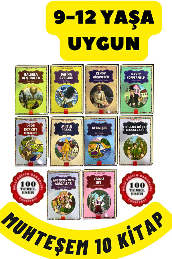 GÖNÜL YAYINCILIK Okumayı Sevdiren 100 Temel Eser (4-5-6-7-8.SINIF ÖĞRENCİLERİ IÇİN 10 KİTAP)