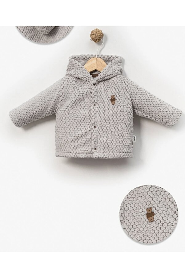 Bebitof Welsoft Baskılı Kapüşonlu Hırka