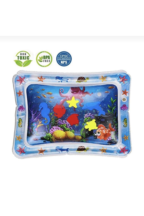 Happy Toys Bebek Su Matı Karın Zamanı Şişme Su Oyun Matı Duyusal 3-12 Ay Bebek