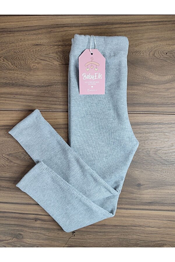 Babyelisco Fitilli çocuk tayt gri kaşkorse